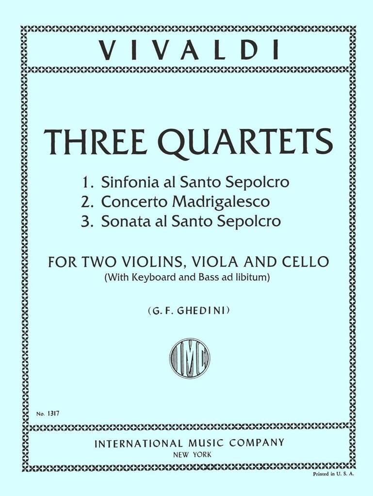 3 Quartetti D'Archi (Rv 169, 129, 130)